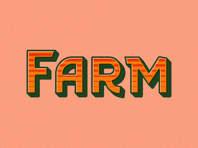 Farm logotype retro sunset