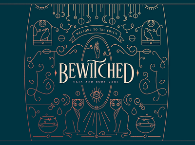 Bewitched Beauty Monoline Details beauty branding clean design designer illustration monoline