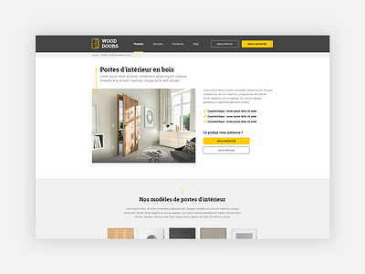 UX/UI Design website - Wood Doors