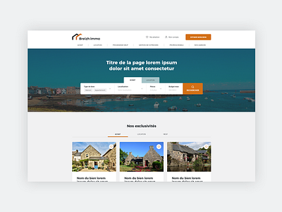 UX/UI Design - Real estate website