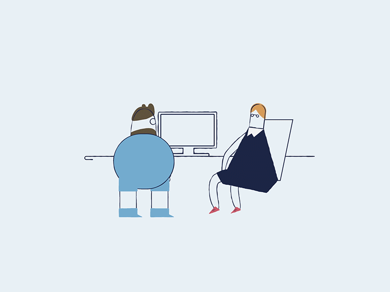 Office people animation characters design illustration motion