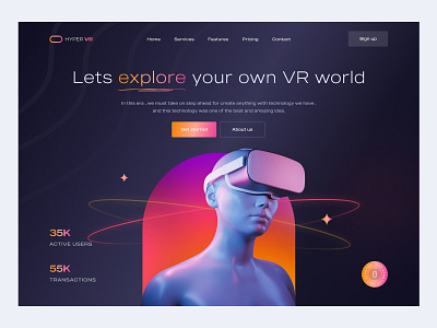 Hyper VR - Landing page by Fa Mehdi for Piqo Design on Dribbble