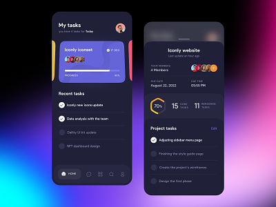 Task Management App - Dark Mode