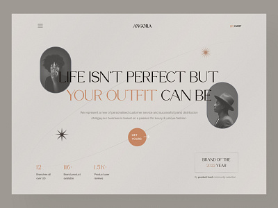 Angora - Luxury clothes store 3d animation application branding clothes design ecommerce graphic design halo hero illustration landing landing page luxury minimal motion graphics shopping store style ui