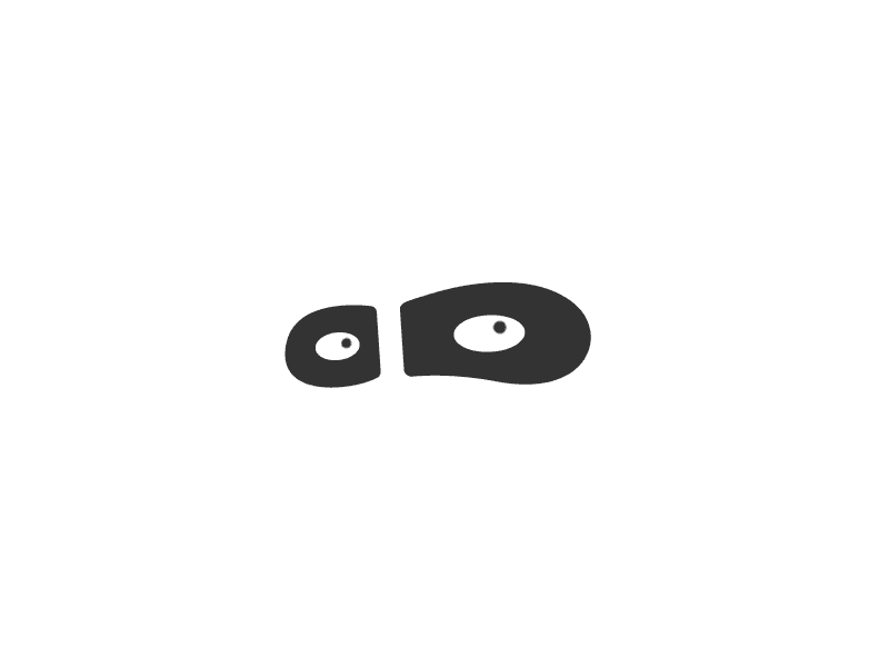 Watch your steps animation branding eyes foot logo logotype minimal steps vector