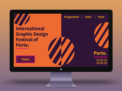 Mockup" International Graphic Design Festival of Porto. " conception déclinaison festival graphic artist illustration mockup sketch ui ui