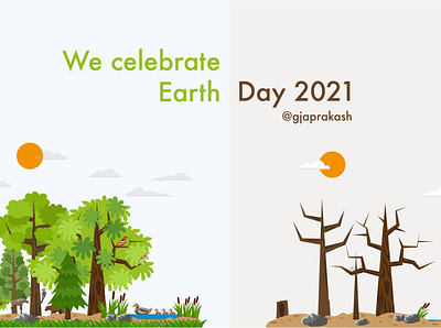 Earth day 2021 graphic design