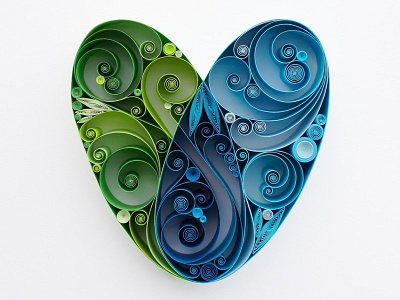 Aveanna Health Care logo company logo heart logo paper art paper quilling