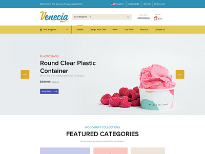 Venecia | Home Page app design flat landing page logo minimal ui ux ux process web website