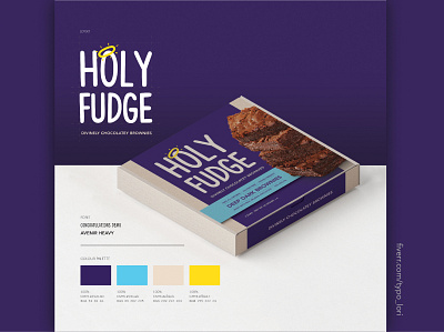 Holy Fudge design label layout packaging