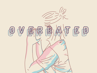 Overrated line drawing lines typo typography