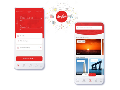 AirAisa Concept app concept creative design illustration minimal ui ux