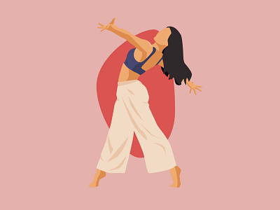 woman dancing branding decoration design flat flat design illustration magazine people people illustration poster powerful vector woman