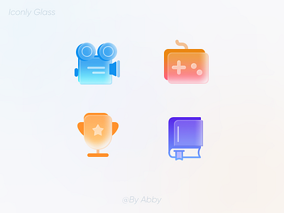 Glass Iconly icon ui