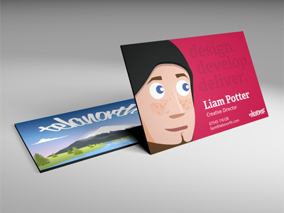 Business Card business card characters illustration