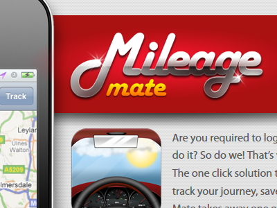 Mileage Mate app chrome icon logo shiny