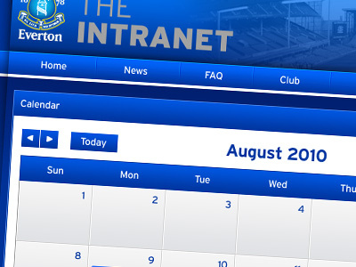 Everton FC Intranet - Calendar calendar events everton intranet organiser