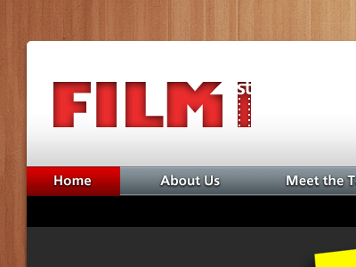 Film1st Logo/Header block logo negative space red