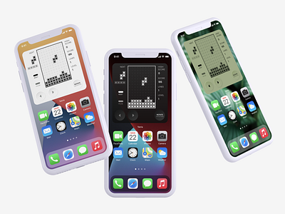 IOS14 tetris widget design ios ios app ios app design ios14 iphone mobile mobile app design tetris ui ux widget widgets