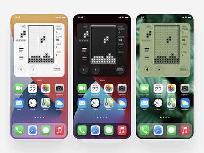 IOS14 tetris widget