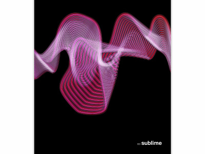 sublime_poster 3d design lineart lines pink poster posterdesign red typography