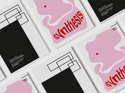 Covers cover editorial editorial layout geometric minimal organic pink red synthesis