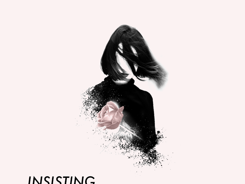 Insisting black black and white collage digital collage dust film gif gif art insisting movie moving pastel punk rebel rose thoughts white