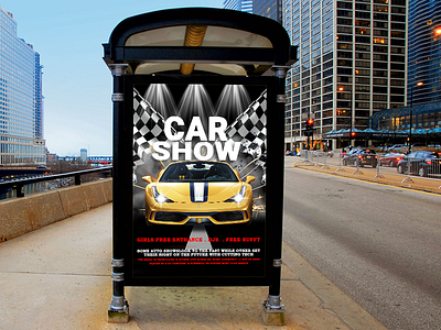 Night club car show flyer