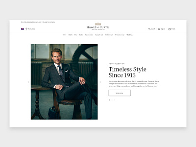 Hawes & Curtis digital ecom ecommerce fashion responsive ui ux web design