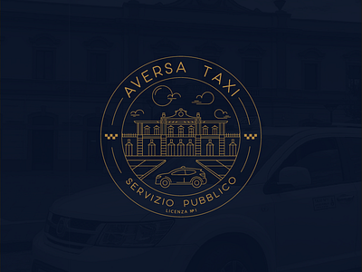 Aversa branding flat illustration logo taxi