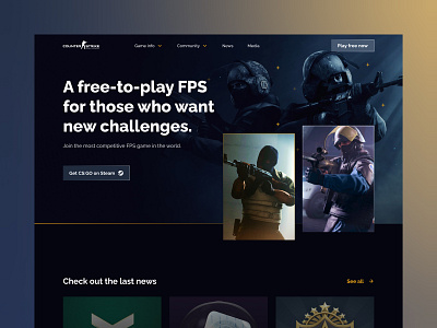 CS:GO concept website case csgo design games interface study ui