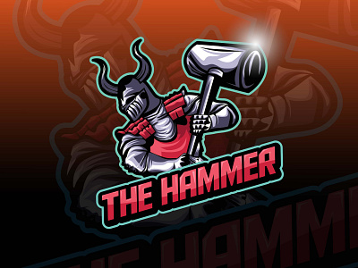 heroes hammer mascot esport logo