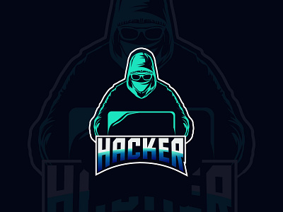hacker man mascot esport logo esports logo gaminglogo hackerman mascotlogo