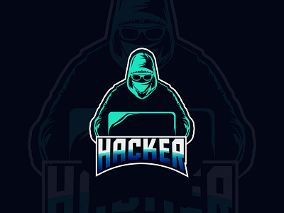 hacker man mascot esport logo