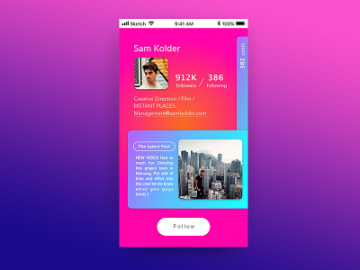 Daily Ui #006 - User Profile