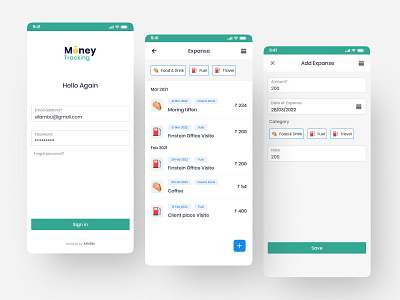 Money Tracking App design mobileapp moneytracking ui user