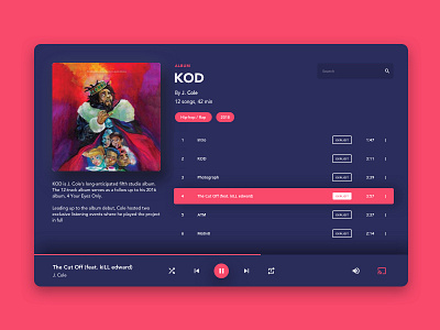 Daily UI challenge #009 — Music Player