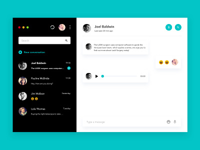 Daily UI challenge #013 - Direct Messaging daily-ui messaging