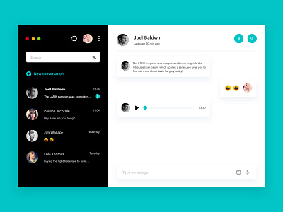 Daily UI challenge #013 - Direct Messaging daily ui messaging