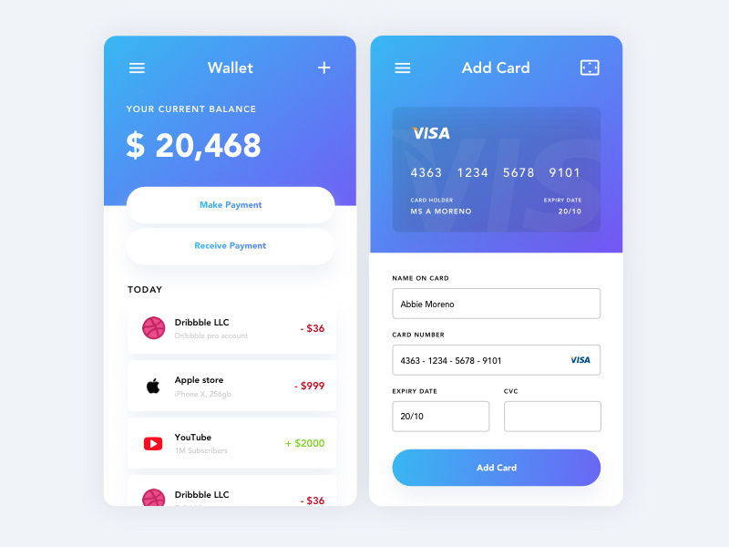 Wallet by Dylan Arendse on Dribbble