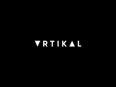 VRTIKAL filmmaking logo logotype minimal music photography studio type white