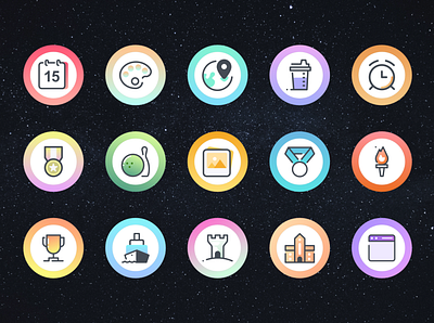 Abhiis Icon Style dailyui gradient icon iconography icons icons pack icons set illustration ui uiux web