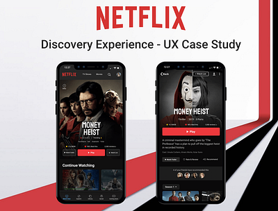 Netflix Discover Experience - UX Case Study branding dailyui design illustration mobile netflix ui uidesign uiux ux web