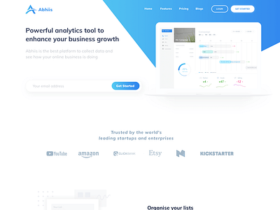 SAAS Company landing page