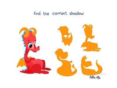 Educational game cartoon character children children book children book illustration dragon illustration vector