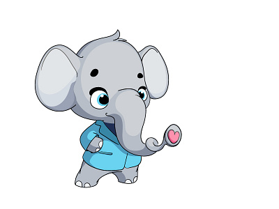 elephant animal business cartoon character elephant vector