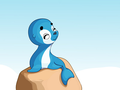 funny seal animal cartoon character funny seal vector