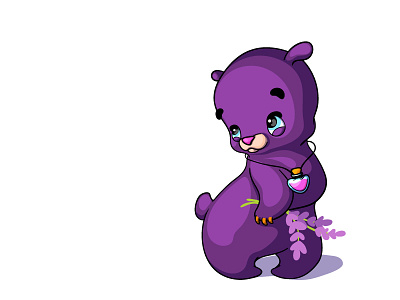 elixir + bear animal bear cartoon character elixir fantasy magic vector