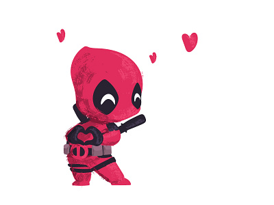 Deadpool comics deadpool illustration love marvel movie passion superhero valentine vector