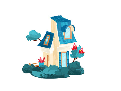 dream House cartoon children house illustration vector